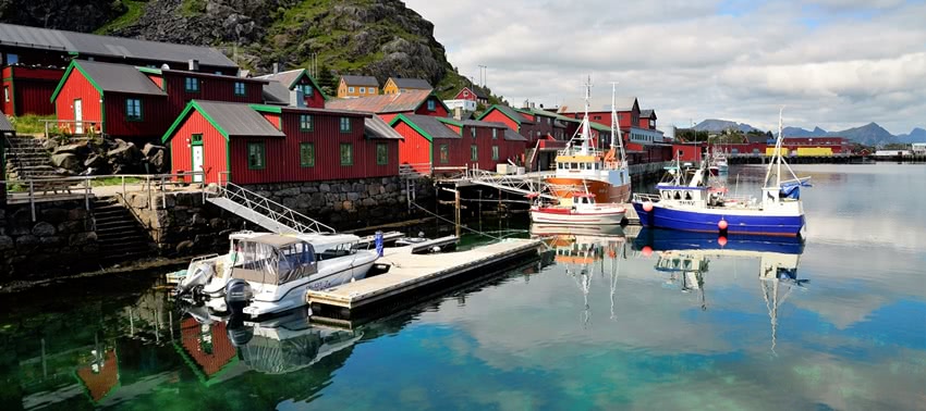 harbour of Tromso in Norway