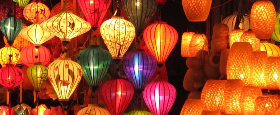 colourful lanterns in Vietnam