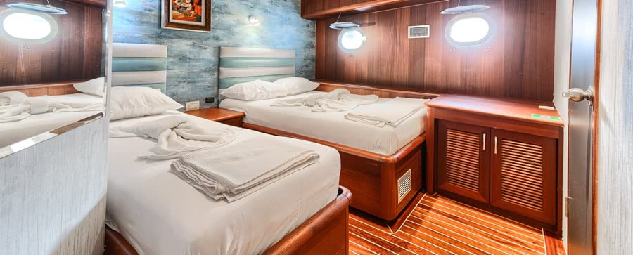 Double cabin of the Turkish motor yacht Love Boat