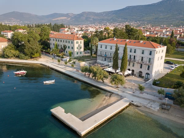 Aerial view of seaside Stacija hotel