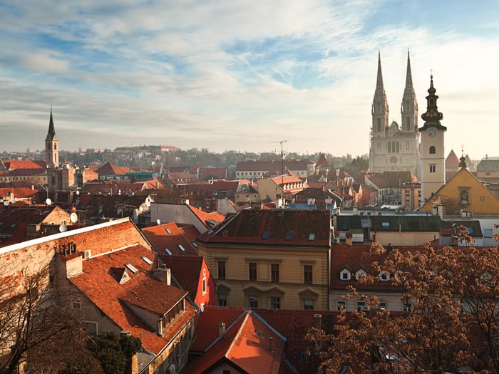 View over the city of Zagreb